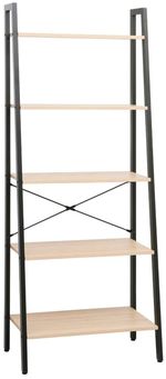 Офисный стеллаж Deco Azalia 5 nivele 64x34x164H Oak/Black