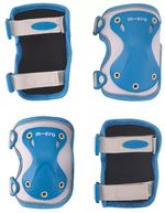 Echipament de protecție Micro AC5475 Set de protectii pentru genunchi si coate reflective Blue M