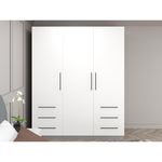 Dulap Bayro Serenity 1800x2200x518 white cu 6 sertare