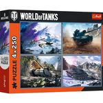 Puzzle Trefl 13347 Puzzles 4x250 The great tank battle Wargaming World of Tanks