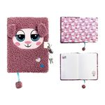 Блокнот St.RIGHT 57886 Agenda cu lacat, A5, 96foi, 3D Cute Lamb, coperta plus