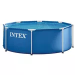 Piscină cu cadru Intex 28296 Metal Frame Blue 244х76сm, 2843L, cadru metalic