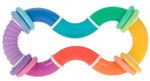 Iinel dentiție Nuby NV06029 Twist&Rattle Teether Toy with Rings (6m+)