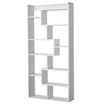 Raft de birou Trendy Kuttap, Alb 90x182x22cm, raft de carti