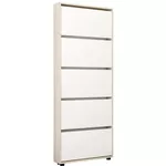 Полка для обуви Mobildor-Lux Leo Slim 90x16x203H cm Sonoma/White
