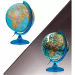 Glob miscellaneous Glob cu harta politica+a cerului, d=25cm, cu iluminare Night&Day Ro (25 NIGHT/DAY)