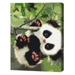 Tablou pe numere BrushMe RBS51959FC 30x40сm (fără cutie) Panda jucăușă