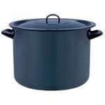 Кастрюля профессиональная Metalac 54162 emailată 36cm, 30l, capac din metal, albastru inchis