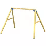 Accesoriu pentru teren de joacă PlayPark 4246 Structura pentru Leagan Dublu din Lemn PP-46