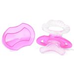 Iinel dentiție BabyOno 1008/02 Suzeta-inele dentitie din silicon roz