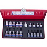 Набор головок, бит, насадок King Tony 7120PR01 набор насадок TORX Т10-Т55 с отверстием и головок Е6-Е20, 1/2