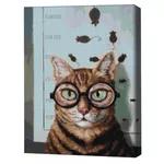 Картина по номерам BrushMe DBS1219FC Mozaic cu diamante 40x50сm (fără cutie) Test de vedere al pisiculu, Lucia Heffernan