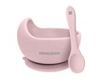 Силиконовая миска с присоской и ложкой KikkaBoo Yummy Pink