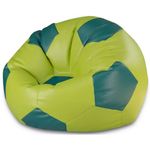 Кресло-мешок BeanBag BM6093, Mяч из экокожи Ares, L, салатовый с тёмно-зелёным