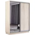 Шкаф Mobildor-Lux Раздвижные двери Fox из зеркала и ДСП (170x60x230H см) Sonoma