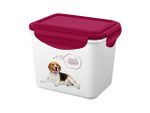 Container pentru hrana Lucky Pet 0.9l, ciini, bordo