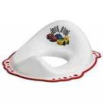 Oală Bisk 07771 Reductor wc p/u copii cu cauciuc antiderapant, alb (desen masini)