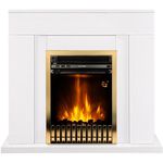 Камин электрический ArtFlame Agnes white & Gala gold