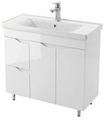 Dulap pentru lavoar Mashtab 11787 Print cu 2 sertare+usa 100cm Alb