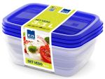 Set containere alimentare Vedo 3 cutii 1l, 19X14X6cm