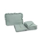 Lenjerie de pat pentru copii Sensillo 45011 Комплект постели в коляску муслин Khaki