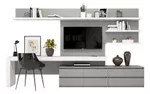 Set mobilă living Indart Livingul Kubo 23 (340x50x203)
