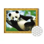 Картина по номерам Art Gallery GB77821 Mozaic cu diamante 30x40cm Panda in copac