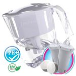 Cană filtrantă pentru apă Fito Filter FF Gigant PH+ alb 2cart