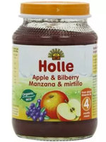 Пюре Holle яблочно-черничное (4 месяца+) Bio Organic 190г