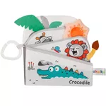 Jucărie cu pandantiv Akuku A0704 Carte senzoriala moale Zoo