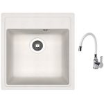 Мойка кухонная со смесителем Dr.Gans Nika 470 + SanDonna F 9995 alb