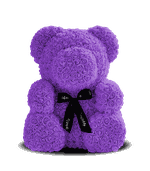 Медведь из фиолетовых    роз 70 см