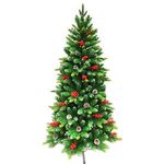 Декоративная ёлка Promstore 02538 PE с ягодами и шишками 150cm