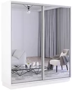 Шкаф Mobildor-Lux Fox uși glisante din oglinzi (180x60x200H cm) Alb