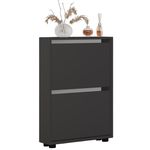 Raft pentru încălțăminte Mobildor-Lux Leo Slim 100x16x86H cm Anthracite