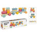 Конструктор Promstore 54211 Tren din lemn 39x7x10cm, Free&Easy