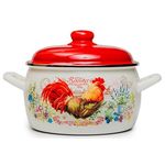 Cratiță Metalac 54163 emailata Сocoșul de aur 20cm, 4l, capac din metal