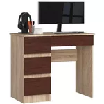 Masă de birou Akord A-7 90 Left (Sonoma Oak/Wenge)