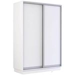 Dulap Mobildor-Lux Fox uși glisante din PAL 140x60x210H cm (140x60x210H cm) Alb