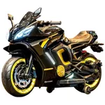 Mașină electrică pentru copii Richi (63074) Motocicleta negru pe acumulator pentru copii (3188)