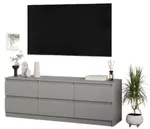 Comodă TV MebelStar NEO 6S 150x43x53 Grey (MBS-1285)