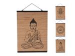 Циновка настенная 68Х50cm, рисунок Будда, 3 дизайна