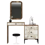 Туалетный столик Trendy Lizbon 545-Nuc, Alb 124x84x40cm