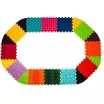 Коврик игровой Ortek 13490 masaj picioare DINOSAURS 11685 (20 buc)