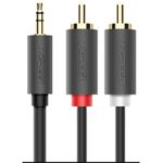 Кабель для AV Ugreen 10512 3.5mm Male to 2 RCA Male Audio Cable 3m, AV102, Gray