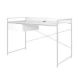 Офисный стол Halmar Oxford cu sertar alb/alb