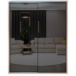 Dulap Bayro Parma Graphite 1800x2250x600 серый камень, купе