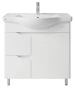 Dulap pentru lavoar Mashtab 11746 Print cu 2 sertare+usa 80cm Alb