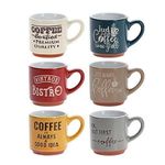 Cană Promstore 31173 Set cani 6buc 120ml Coffee Time, ceramica, Siaki