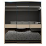 Dulap Bayro Murano 2000x2300x600 серый камень, купе